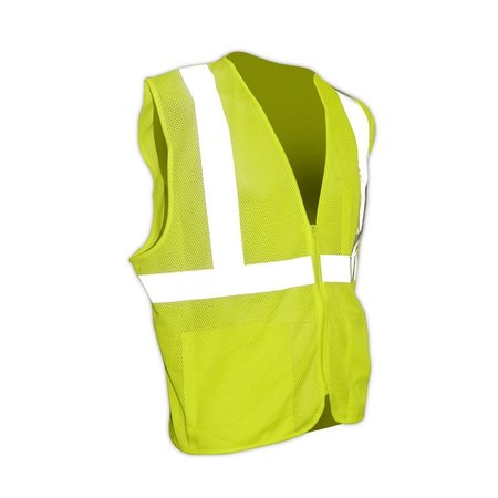 Magid Lime Yellow ANSI 107 Class 2 Polyester HighVisibility Vest, LXL SVM1-Y-LXL